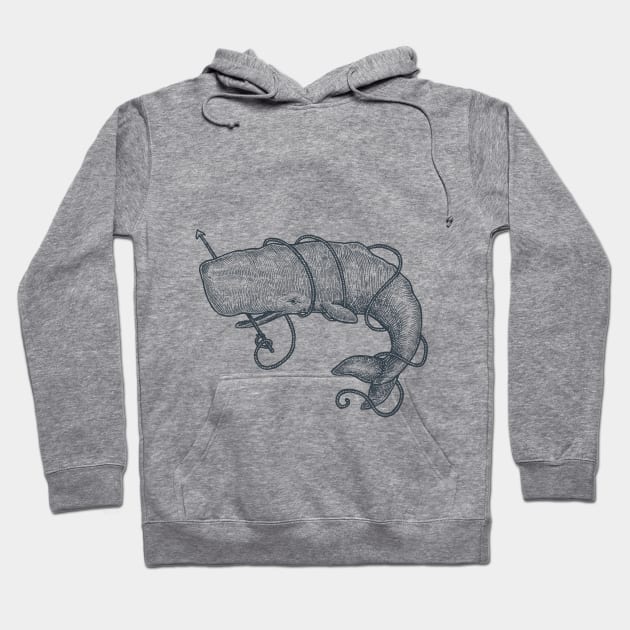 Harpoon Whale Hoodie by calebfaires